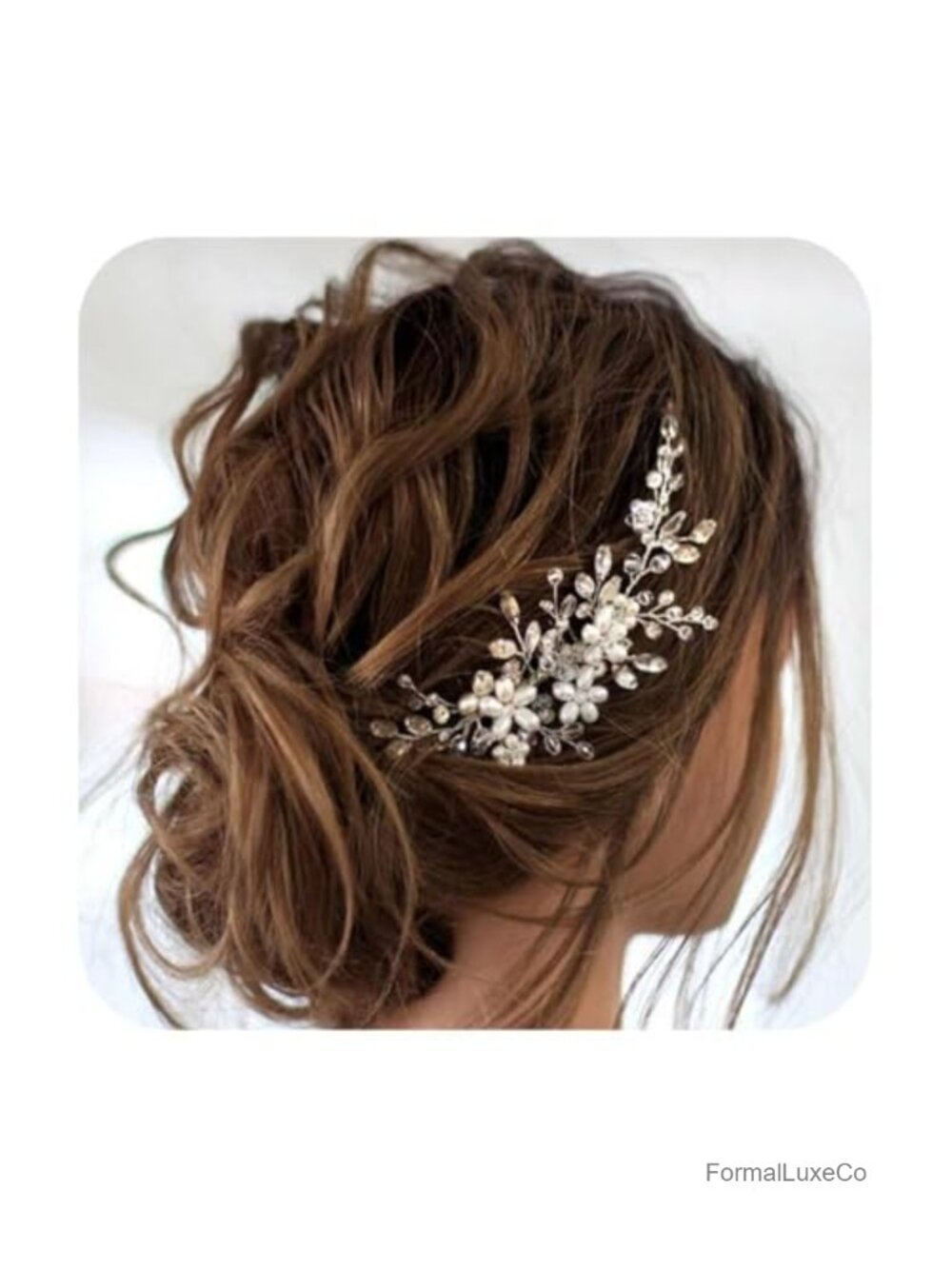 Bridal Hair Comb Pearl Crystal Rhinestone Wedding Hair Piece